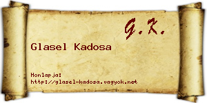 Glasel Kadosa névjegykártya